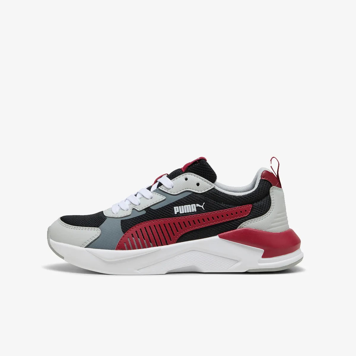 PUMA X-Ray 3 LT Jr Black-Dark Crimson-Co