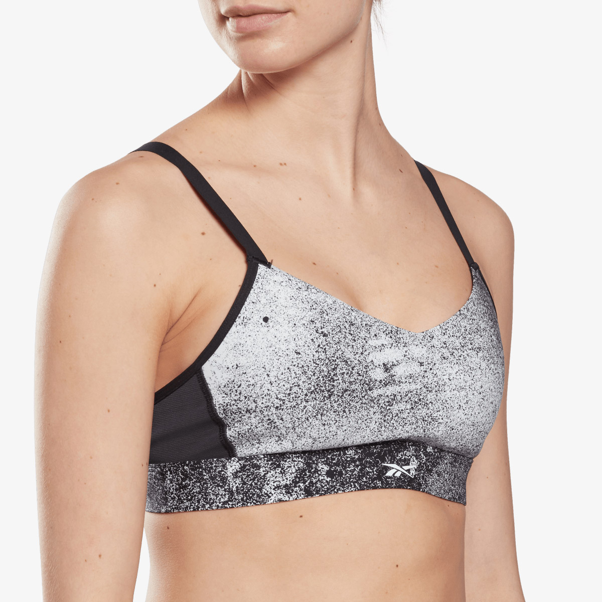 LUX STRAPPY BRA- PERF AOP 