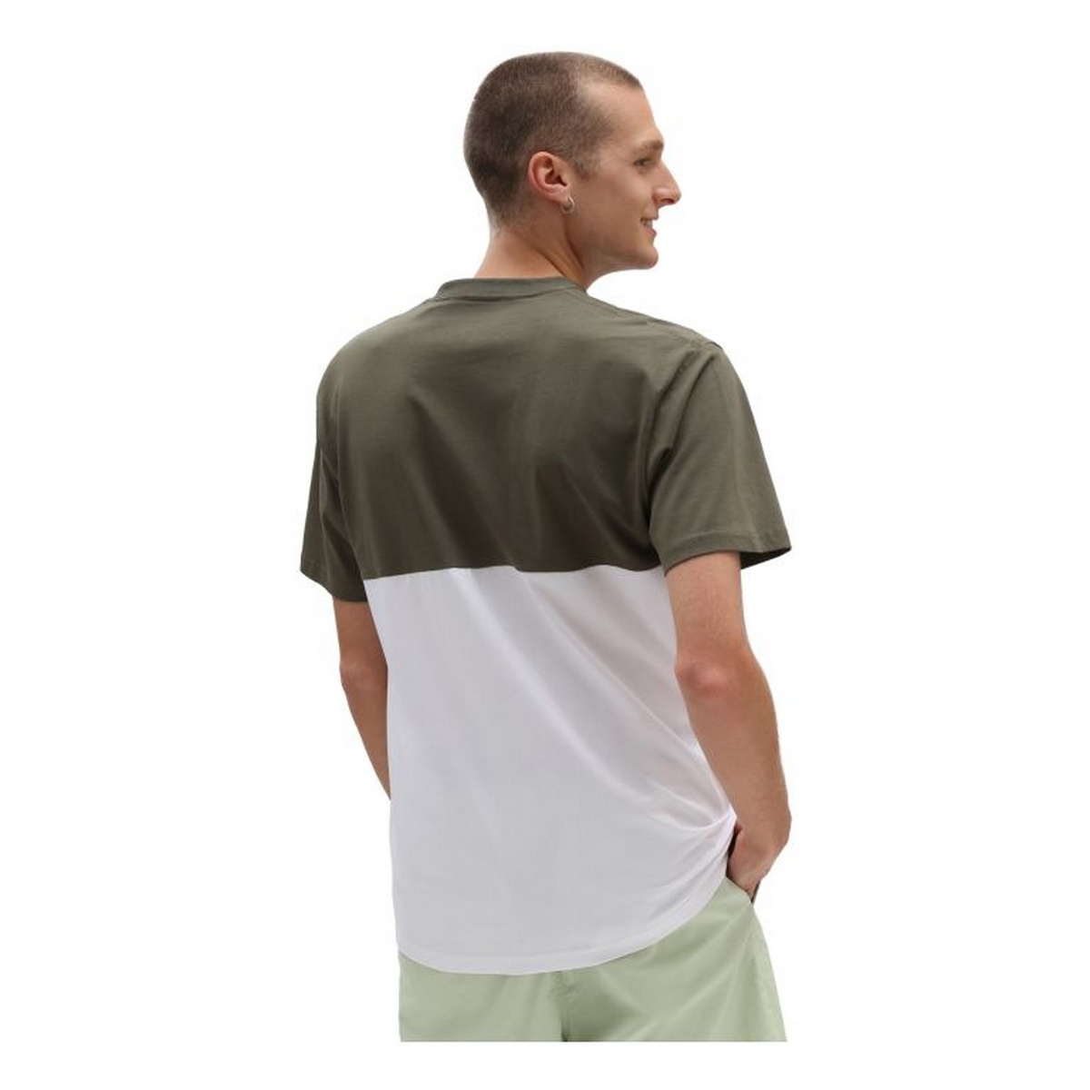 MN COLORBLOCK TEE WHITE/GRAPE LEA