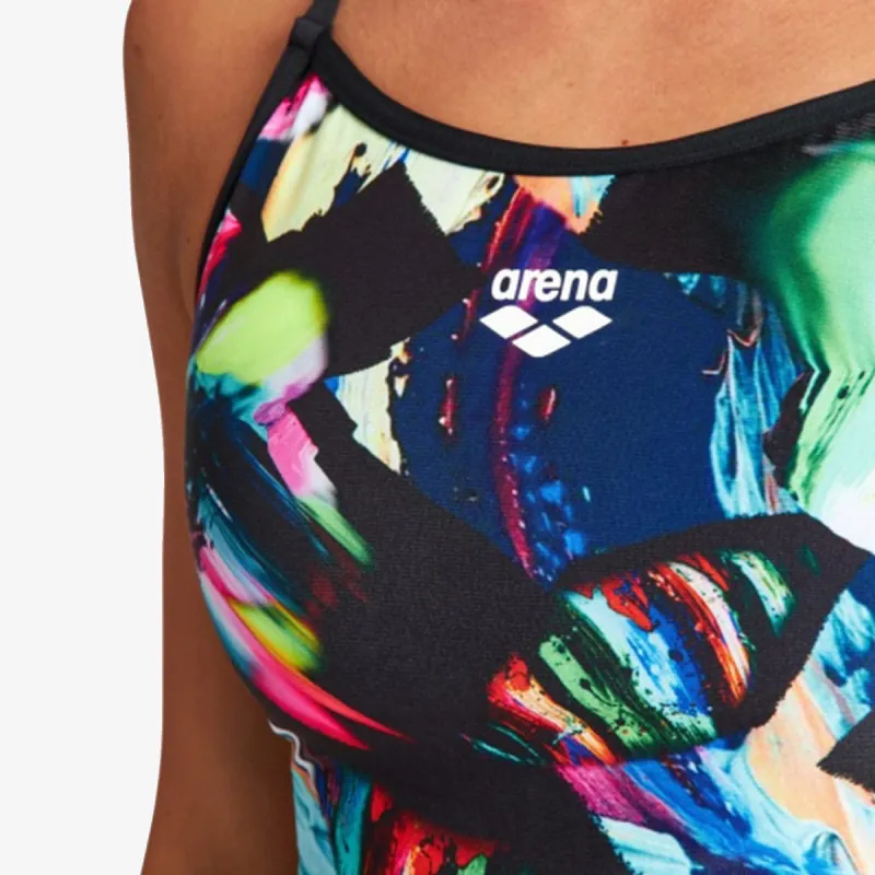 ARENA W COLOURFUL PAINTINGS LACE BACK ONE PIECE