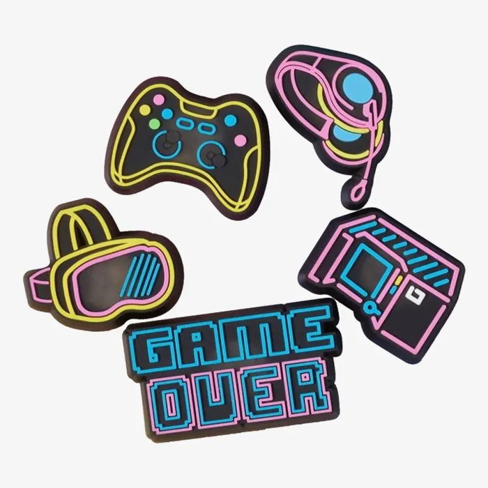 CROCS JIBBITZ / LIGHTS UP NEON GAMER 5 PACK 