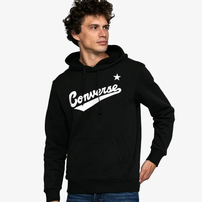 CONVERSE FLEECE SCIPTED LOGO PULLOVE HOODIE 