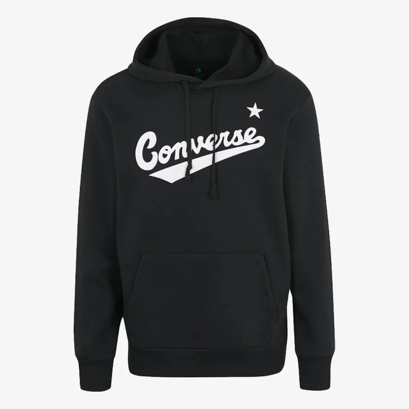CONVERSE FLEECE SCIPTED LOGO PULLOVE HOODIE 