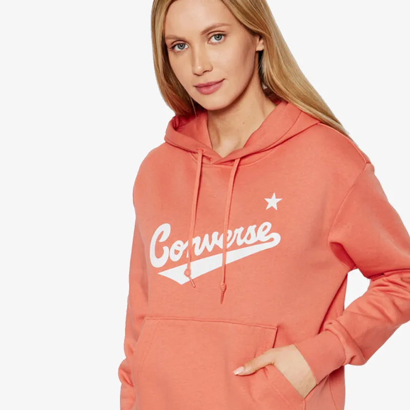 CONVERSE SCRIPTED LOGO FLEECE HOODIE