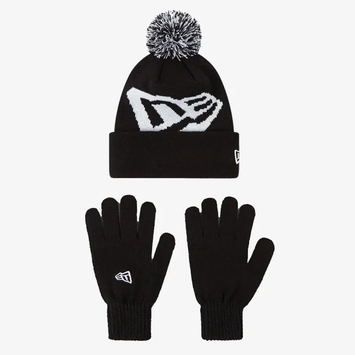 NEW ERA SET OTR. KIDS GLOVE KNIT KIT BLK ŠT:MIX 