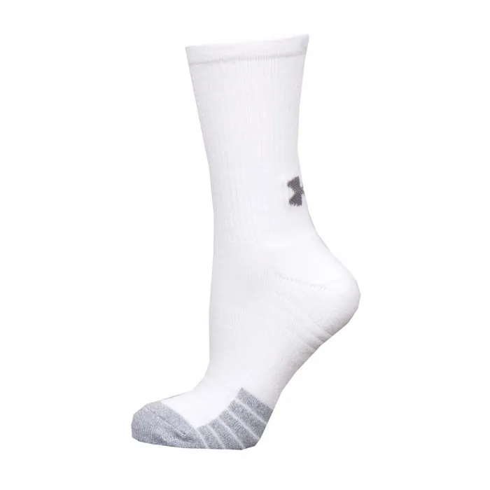 UA Heatgear Crew Socks 3-Pack White 