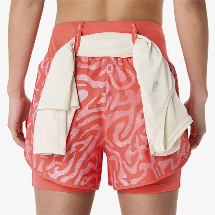 ASICS ROAD ALL OVER PRINT 2-N-1 3.5IN SHORT 