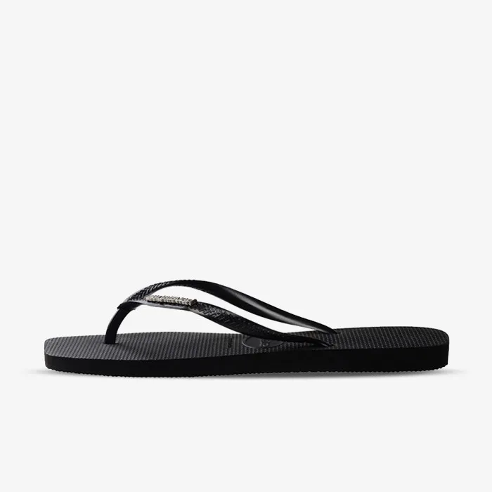 HAVAIANAS SLIM SQUARE LOGO METALLIC 
