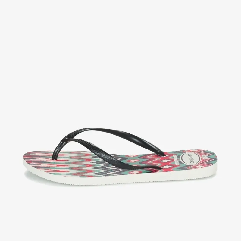 HAVAIANAS SLIM TRIBAL WHITE BLACK P