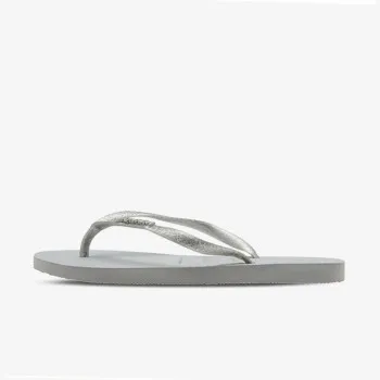 HAVAIANAS SLIM LOGO METALLIC GREY 