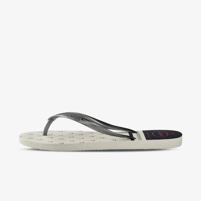 HAVAIANAS SLIM NAUTICAL WHITE GRAPH 