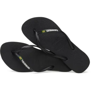 HAVAIANAS SLIM BRASIL LOGO BLACK 