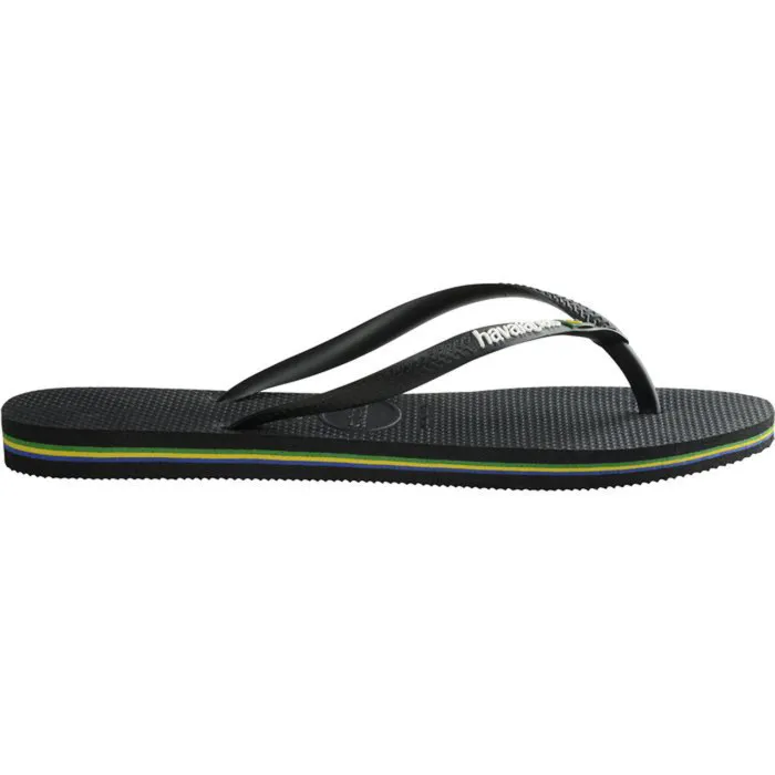 HAVAIANAS SLIM BRASIL LOGO BLACK 