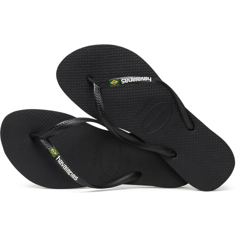 HAVAIANAS SLIM BRASIL LOGO BLACK 