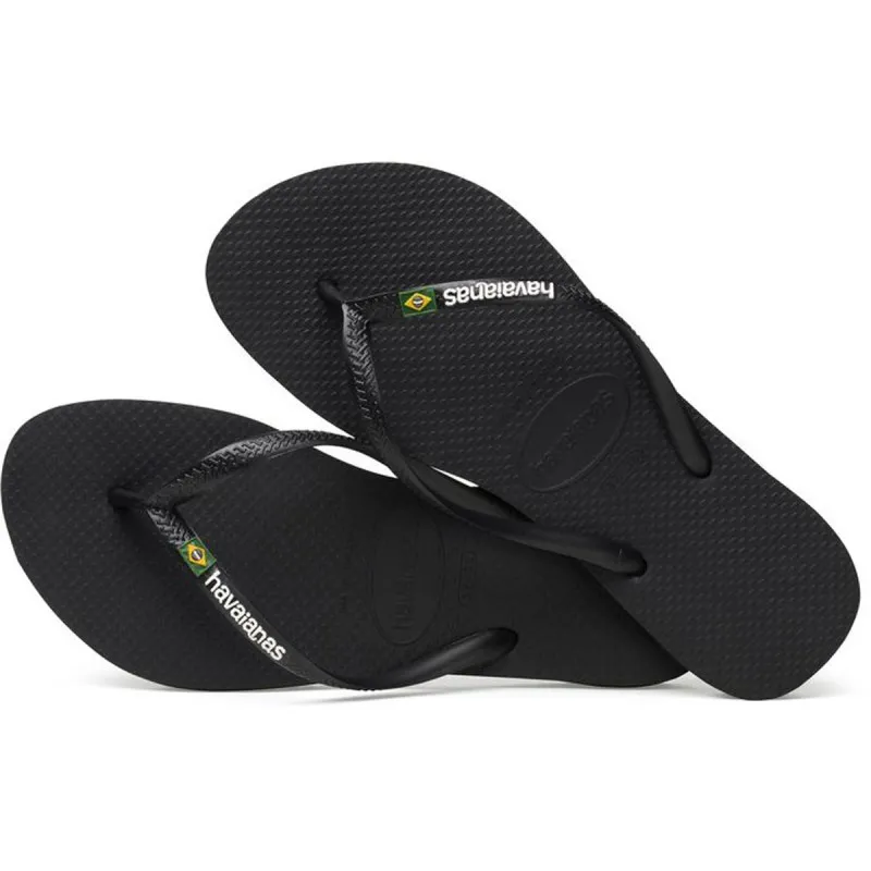 HAVAIANAS SLIM BRASIL LOGO BLACK 
