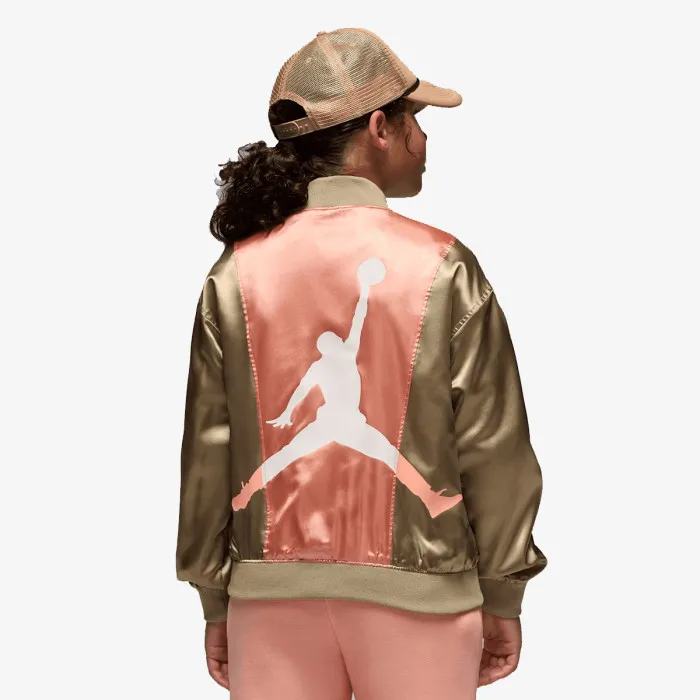 JORDAN JDG COLOR BLOCKED SATIN BOMBER 