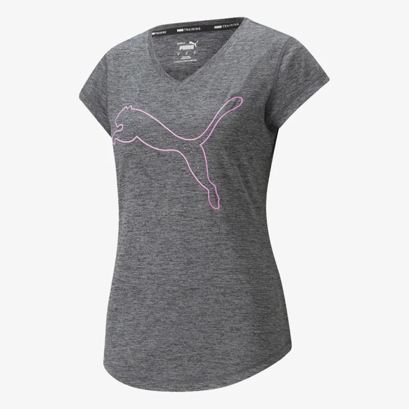 PUMA TRAIN FAVORITE HEATHER CAT TEE