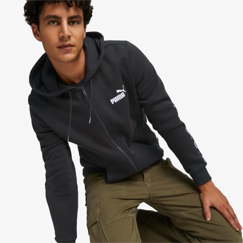 PUMA ESS+ TAPE FULL-ZIP HOODIE FL PUMA BLACK