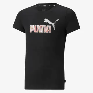 PUMA ESS+ BLOOM LOGO TEE G PUMA BLACK-SALMON 