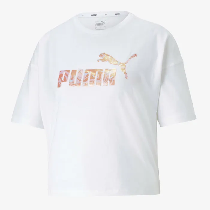 PUMA FLORAL VIBES CROPPED TEE 
