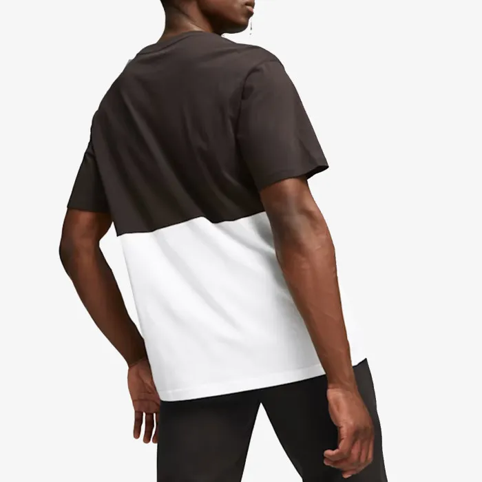 PUMA POWER Colorblock Tee PUMA Black-PUM 