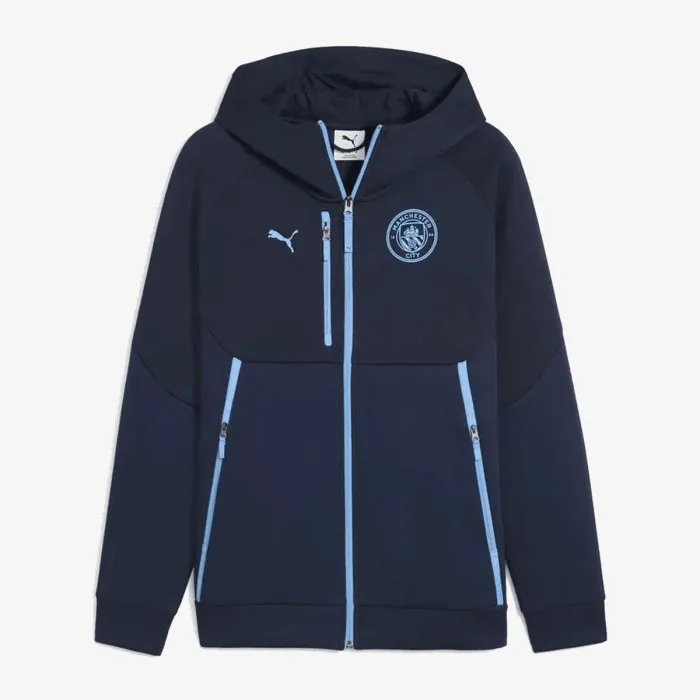 PUMA MCFC PUMATECH FZ Hoodie Deep Navy-Team L 