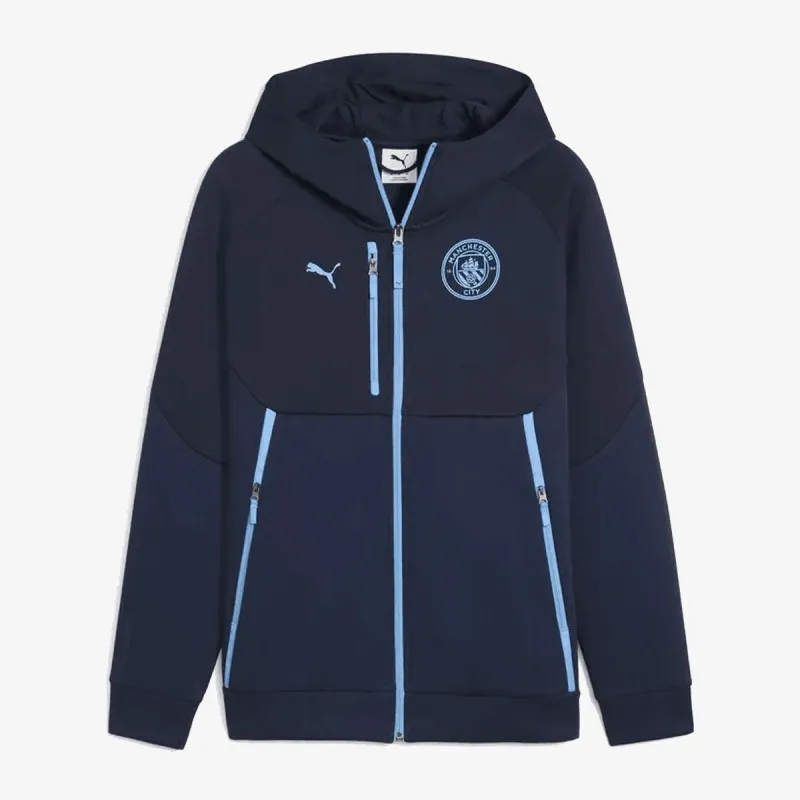 PUMA MCFC PUMATECH FZ Hoodie Deep Navy-Team L