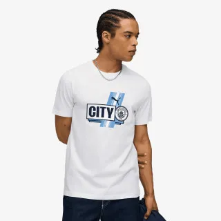 PUMA MCFC FtblCulture Tee Puma White-Team Lig