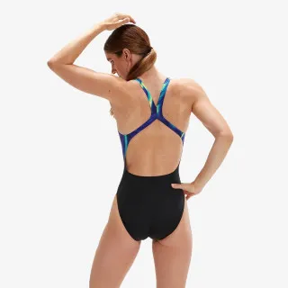 SPEEDO PLMT DIGI PBK 1PC AF BLACK/BLUE