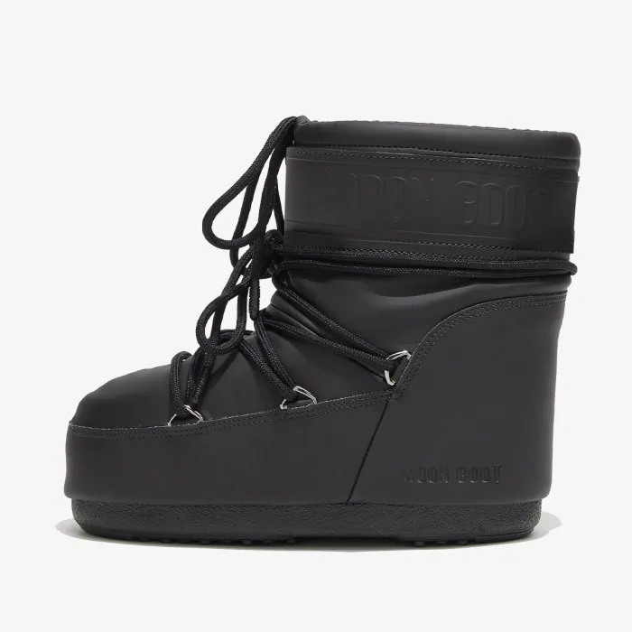 MOON BOOT MB ICON LOW RUBBER BLACK 