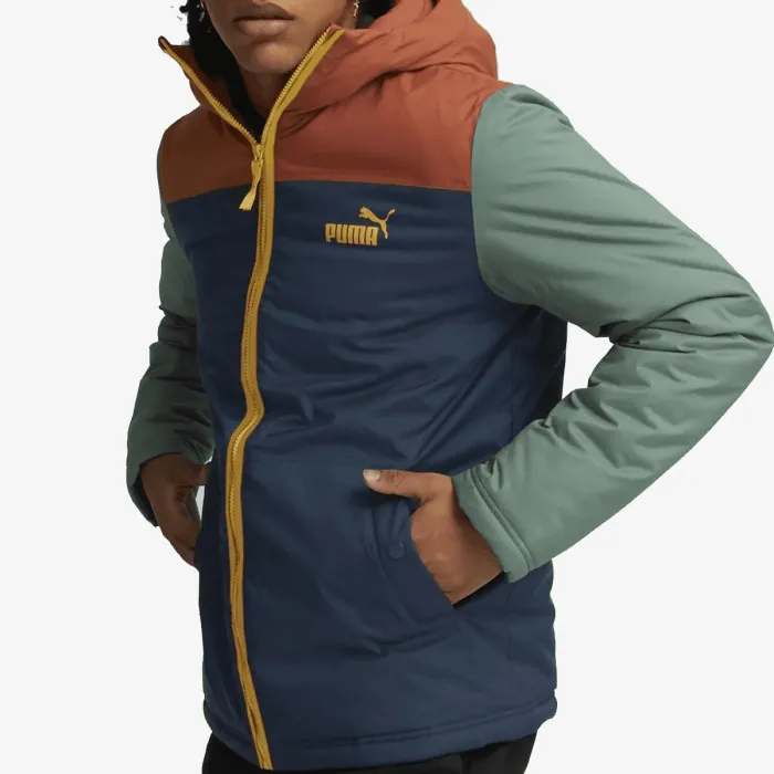 PUMA COLOURBLOCK HOODED PADDED JACKET 