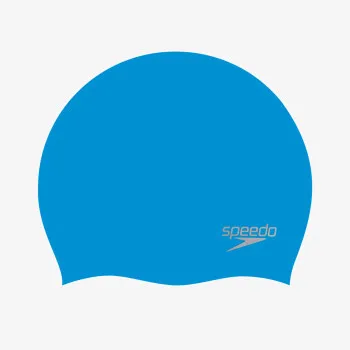 SPEEDO MOULDED SILC CAP AU BLUE/SILVER 