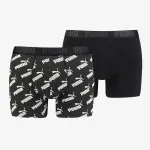 PUMA PUMA KIDS LOGO AOP BOXER 2P BLACK   WHIT 