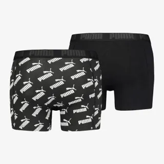 PUMA PUMA KIDS LOGO AOP BOXER 2P BLACK WHIT