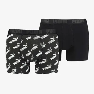 PUMA PUMA KIDS LOGO AOP BOXER 2P BLACK WHIT
