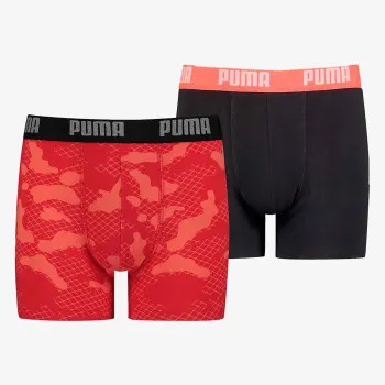 PUMA PUMA KIDS CAMO AOP BOXER 2P BLACK   WHIT 