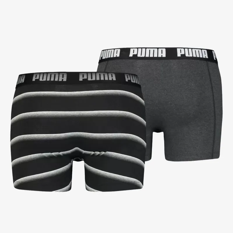 PUMA PUMA MEN GRADIENT STRIPE BOXER 2P BLACK