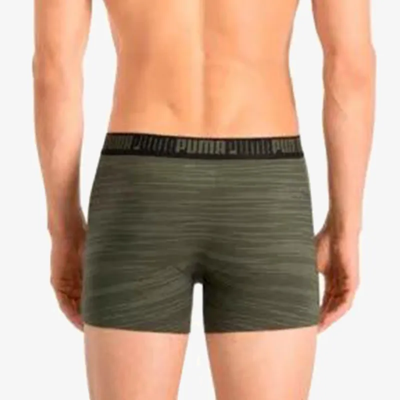 PUMA PUMA MEN SPACEDYE STRIPE BOXER 2P GREEN