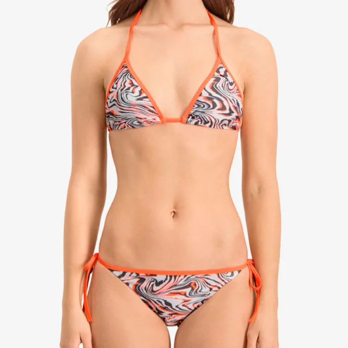 PUMA SWIM WOMEN AOP SIDE TIE BRIEF 1P WH 