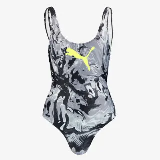 PUMA SWIM WOMEN AOP SWIMSUIT 1P