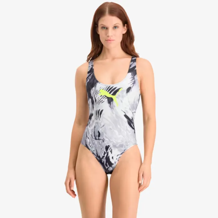 PUMA SWIM WOMEN AOP SWIMSUIT 1P 