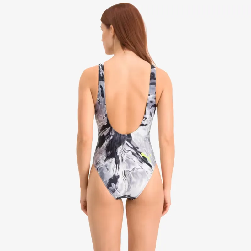 PUMA SWIM WOMEN AOP SWIMSUIT 1P