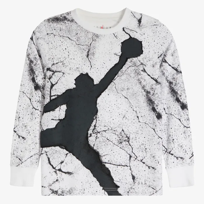 Nike JDB JUMPMAN CEMENT LS TEE 