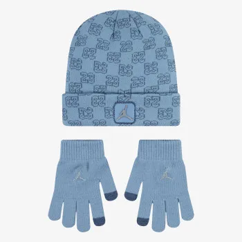 JAN MONOGRAM BEANIE SET 