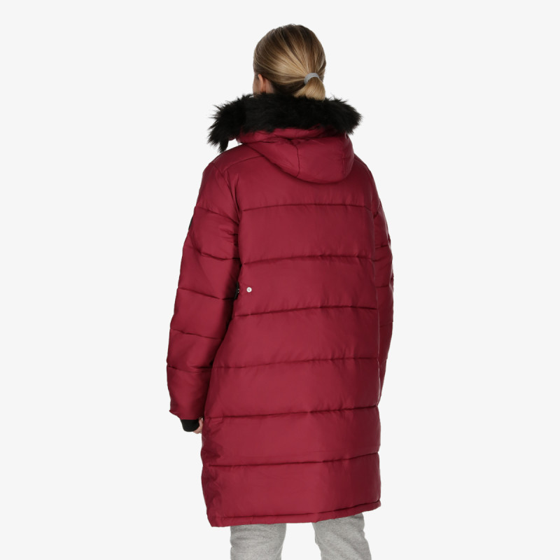 Ozark trail red longline thermal padded coat sales