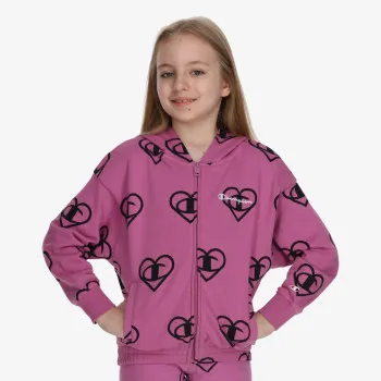 GIRLS HEART FULL ZIP HOODY 