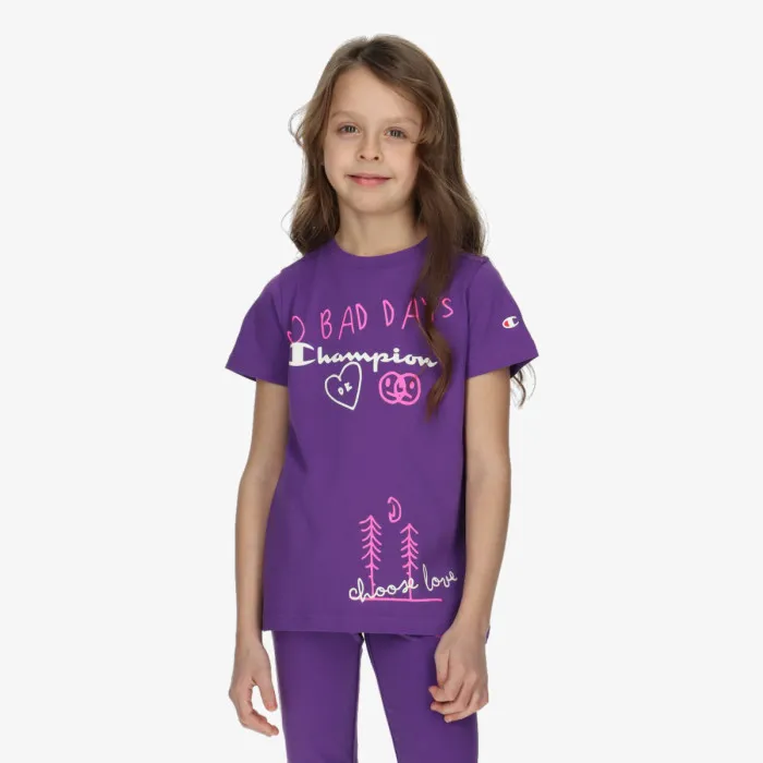 CHAMPION DRAWING LOGO T-SHIRT 