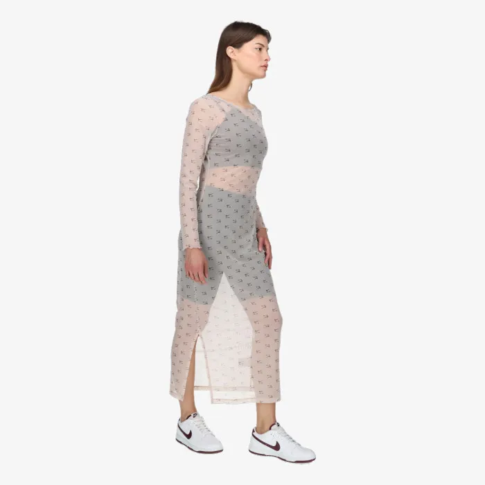 Nike W NSW AIR AOP MESH LS DRESS 