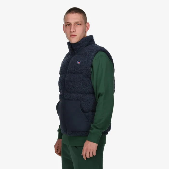 RUSSELL ATHLETIC DARREN-PADDED SHERPA GILET 