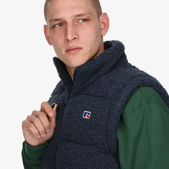 RUSSELL ATHLETIC DARREN-PADDED SHERPA GILET 